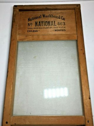 Antique Glass King Lingerie Washboard National Co.  Chicago Estate Find 4