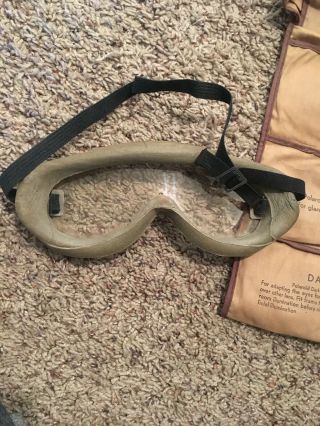 Vintage 1940 ' s WW2 AAF Polaroid All Purpose Goggle Kit With Lenses No.  1021 8