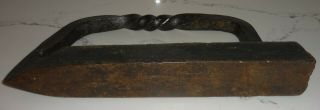 Flat/Sad/Tailors Iron - 18th Century Blacksmith Forged - AAFA - Primitive - Unusual 7