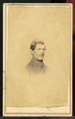 Cdv Photograph Armed Civil War Soldier Identified Fort Whipple Virginia 2