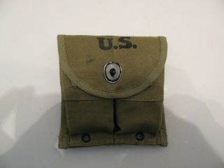 M1 Carbine Butt Stock Ammo Pouch With 15 Round Magazines