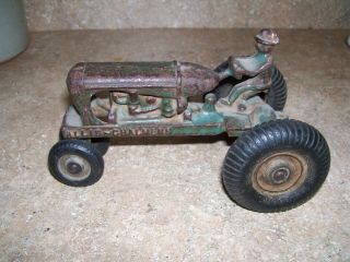 Vintage Arcade Cast Iron Allis Chalmers Toy Farm Tractor