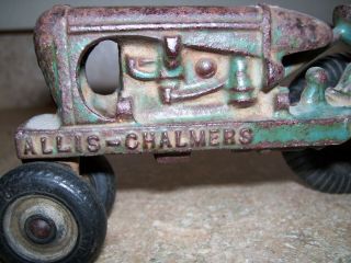 Vintage Arcade Cast Iron Allis Chalmers Toy Farm Tractor 3