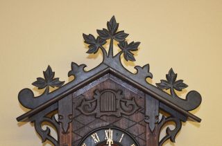 ANTIQUE GERMAN BLACK FOREST TRAIN STYLE CUCKOO CLOCK 2