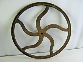 Antique Hand Crank Cast Iron Curved Spoke 18 " Coffee Grinder Fruit Press Handle