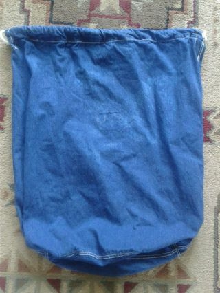 Vintage Wwii Ww2 Blue Denim Us Navy,  Us Army,  Military Laundry Barracks Bag (p)