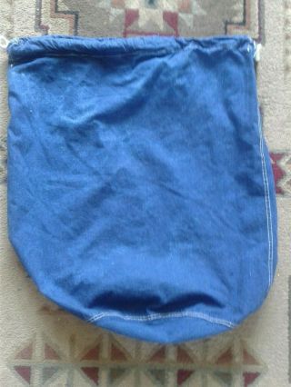 Vintage WWII WW2 Blue Denim US Navy,  US Army,  Military Laundry Barracks Bag (P) 2