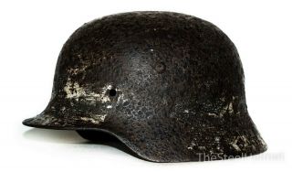Ww2 German Helmet M35 Size 64.  The Battle For Stalingrad.  World War Ii Relic