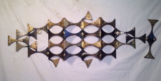 Vintage Mcm Wall Art Metal Sculpture Of Fish Jere Style Signed E Kolwicz