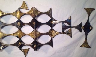 Vintage MCM Wall Art Metal Sculpture Of Fish Jere Style Signed E Kolwicz 4