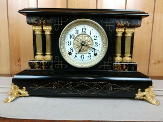 Antique Seth Thomas Adamantine Mantle Clock 1900