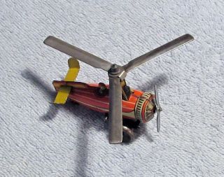Gyro Hellicopter / Airplane Vintage Tin Wind Up Germany D.  R.  G.  M.  Not