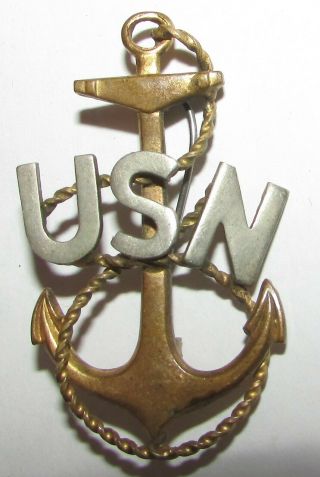 Ww1 Chief Petty Officer Hat Badge United States Navy Military Pin Badge Insignia