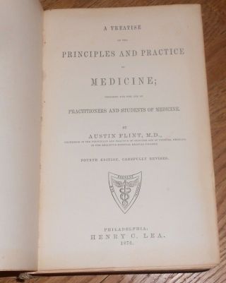 1873 Antique Medical Book A Treatise on the Principles and Practice of Medicine 4