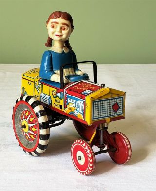 Marx Toys Tin Litho Wind - Up Dora Dipsy Car Action Toy 50 