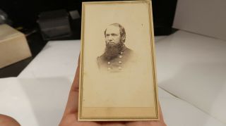 Cdv Civil War Photo Of Union Soldier Officer 3