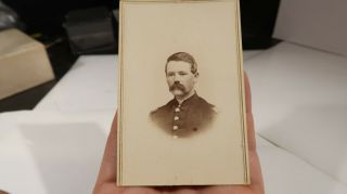 Cdv Civil War Photo Of Union Soldier Officer 2