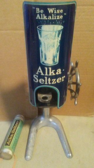 Vintage Alka - Seltzer Drugstore Counter Tablet Dispenser Grinder -