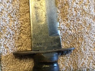 Vintage WW II U.  S.  Navy Mark 2 Fighting Knife Camillus NY,  W/sheath 3