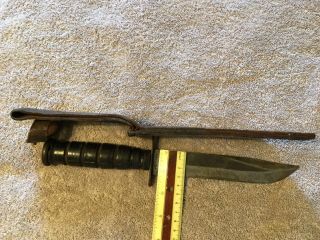 Vintage WW II U.  S.  Navy Mark 2 Fighting Knife Camillus NY,  W/sheath 7