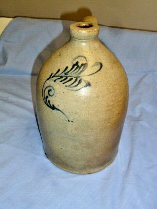 Antique Decorated Stoneware Jug - - 1 Gallon