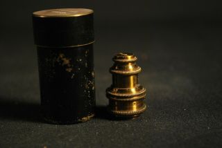 Antique Bausch & Lomb Microscope Lens (4mm) With Brass Case 2