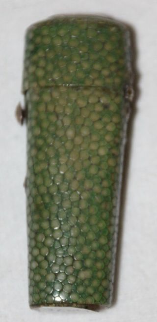 Antique George III Tapered Rounded Rectangular Shagreen Lancet Case. 2
