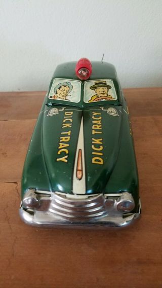 Tin Wind Up Toy Dick Tracy Squad Car NO.  1 1949 2