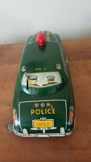 Tin Wind Up Toy Dick Tracy Squad Car NO.  1 1949 4