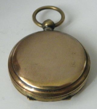 Antique Gold Metal Hunters Case Pocket Compass S M London