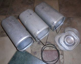 1960 US Army Military 3 CANISTERS for Landers Frary Clark Food Container 2