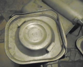 1960 US Army Military 3 CANISTERS for Landers Frary Clark Food Container 3