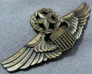 WWII US Army Air Corps Command Pilot Wings PINBACK 3 