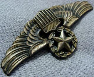 WWII US Army Air Corps Command Pilot Wings PINBACK 3 