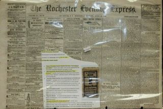 Authentic 1865 Lincoln Assassination Newspaper Published 12 Days After His Death
