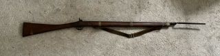 Antique 1860’s Bayonet Civil War Era Toy Rifle Musket No Mark,  Metal & Wood 53”