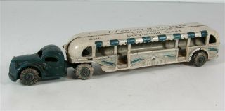 1933 Cast Iron Chicago Worlds Fair Greyhound Touring Bus By Arcade Toy Company