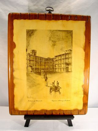 Virginia Military Institute Vmi Vintage Print Signed By Artist Ray Lowery 1920