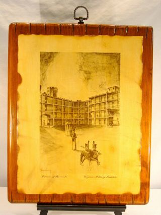 Virginia Military Institute VMI Vintage Print Signed by artist Ray Lowery 1920 2