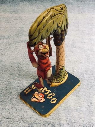 Vintage 1930s windup BOMBO the acrobatic Monkey,  by Unique Art,  great 4