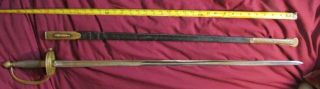 Civil War Sword W/scabbard Ames Mfg Non Commissioned Officer 1965
