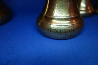 ANTIQUE BELL WEIGHTS COUNTY OF NORTHAMPTON 1889 WEIGHTS & MEASURES INSPECTOR 2