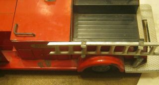 1950 ' s DOEPKE Model Toys PUMPER FIRE ENGINE w 2 Ladders Overall 10