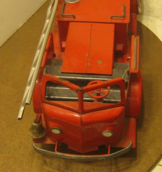 1950 ' s DOEPKE Model Toys PUMPER FIRE ENGINE w 2 Ladders Overall 2