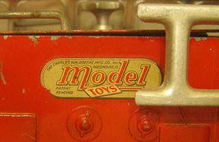 1950 ' s DOEPKE Model Toys PUMPER FIRE ENGINE w 2 Ladders Overall 9