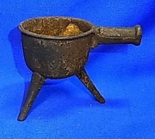 Antique Tripod Melting Pot Iron Apothecary Alchemist 18 C.  W