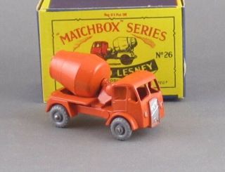 Vintage 1960s Matchbox 26 Erf Cement Mixer Gpw Gorgeous & Boxed