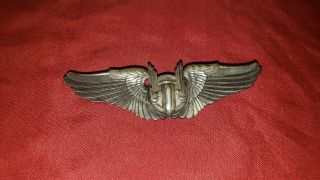 Ww2 Aerial Gunner Wings Full Size 3 " Sterling Gemsco N.  Y U.  S Army Air Corps