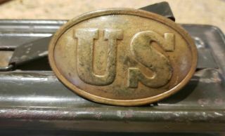 Civil War Belt Buckle Us Army Military Soldier Arrowhead Hooked