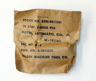 Wwii Colt Usgi 1911a1 Pack Of 10 Firing Pin Stops Malden Machine Tool
